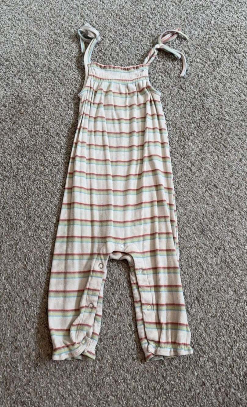 Vignette striped baby romper. 18-24 M